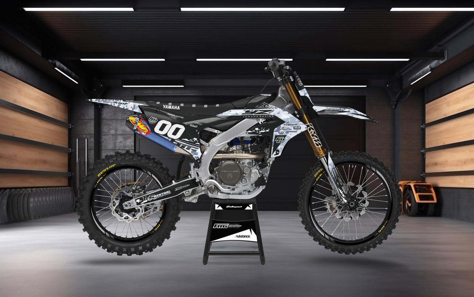 YAMAHA DIGITALE CAMOUFLAGE MG 00 GRAFISCHE KIT.