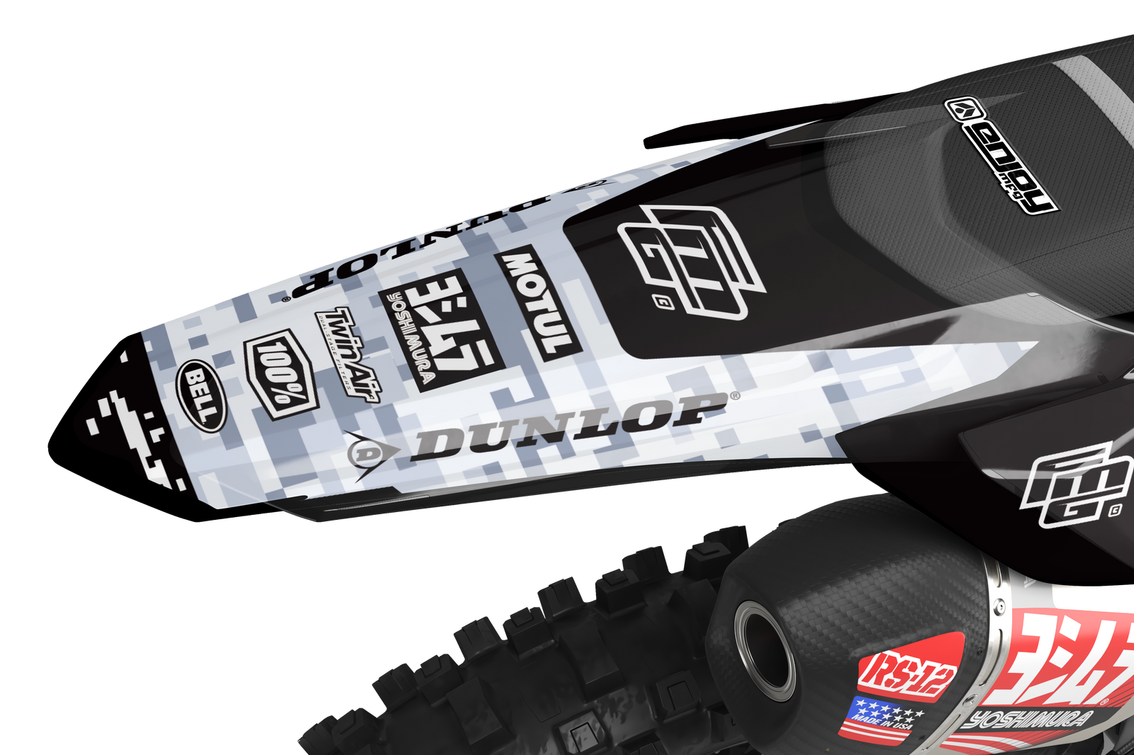 Kit graphique camouflage numérique Honda CRF / CR.