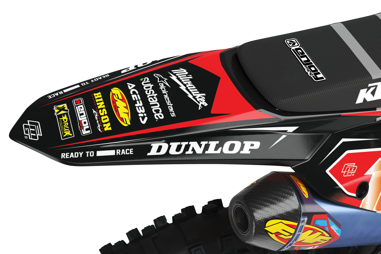 FMG Rode Milwaukee TEAM GRAFIEKSET.