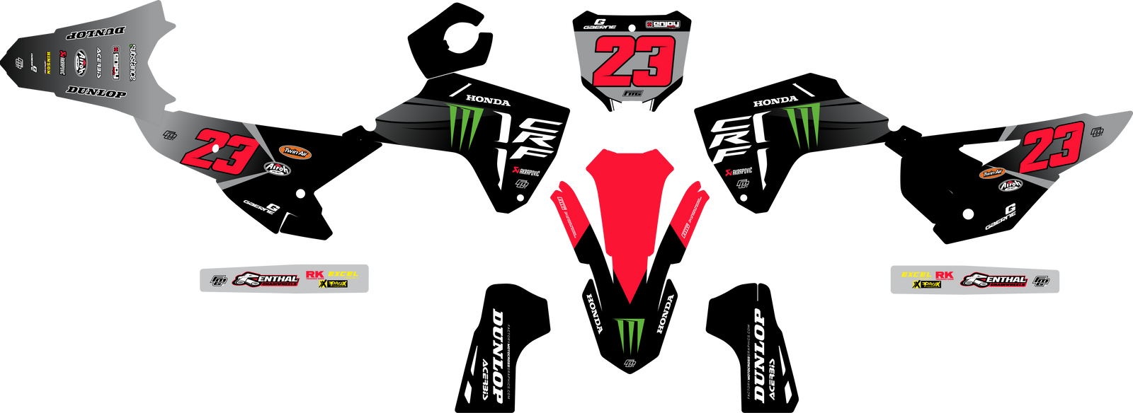 Honda Chrome 2025 FMG Factory EDITION GRAFISCHE KIT.