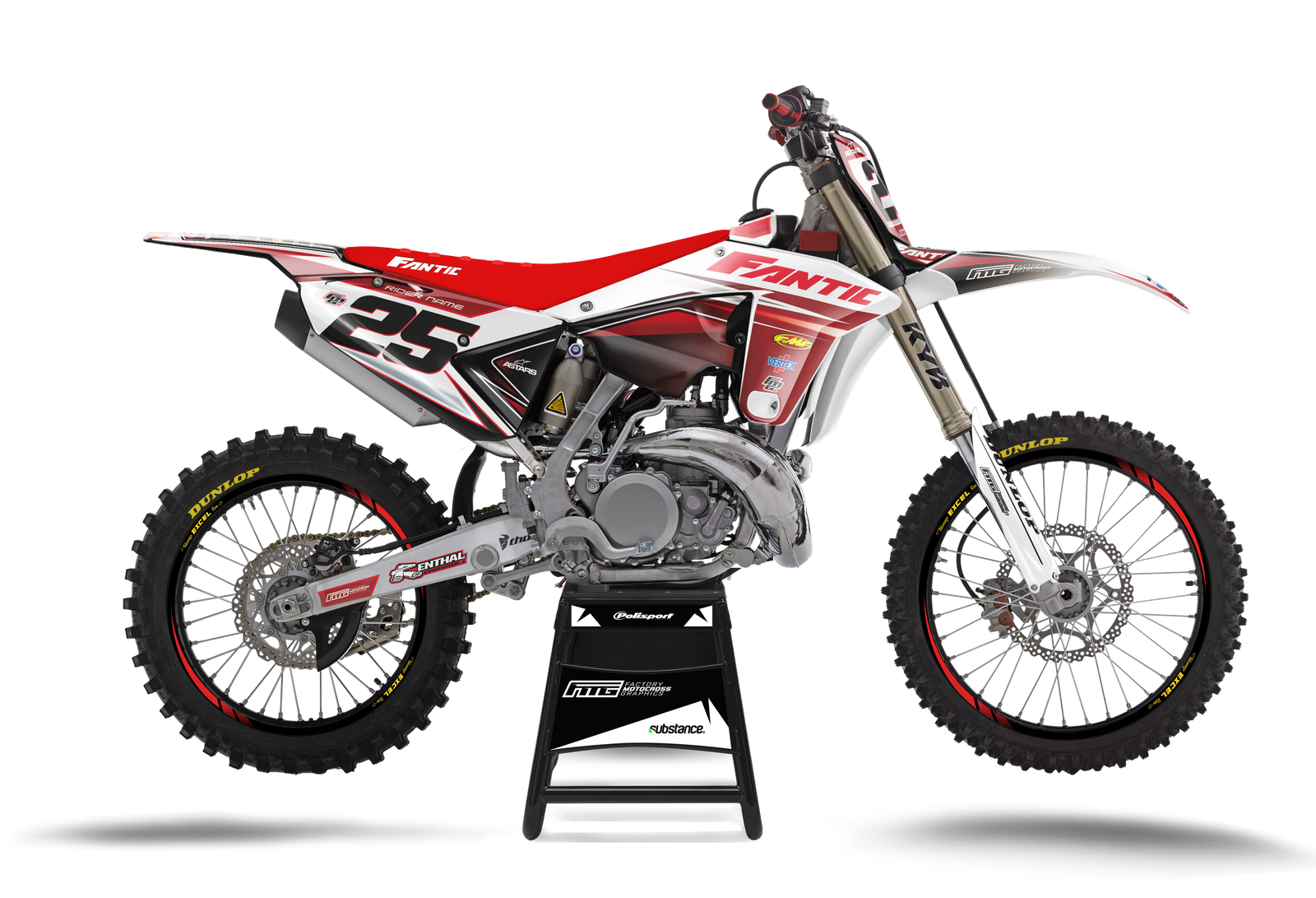 Kit graphique Fantic Ambition Red Factory