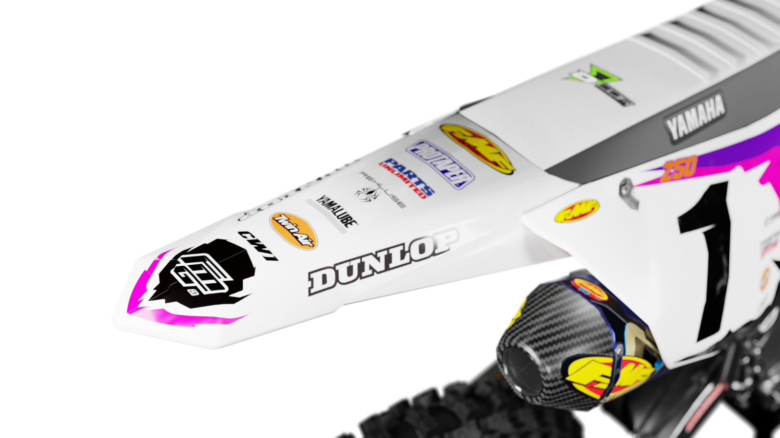 Yamaha RetroWave White/Purple Graphics Kit