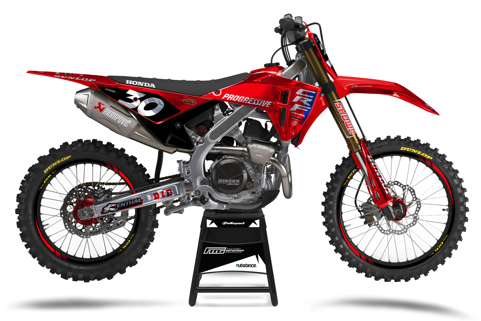 Progressive Honda Chrome CRF/CR Graphics Kit