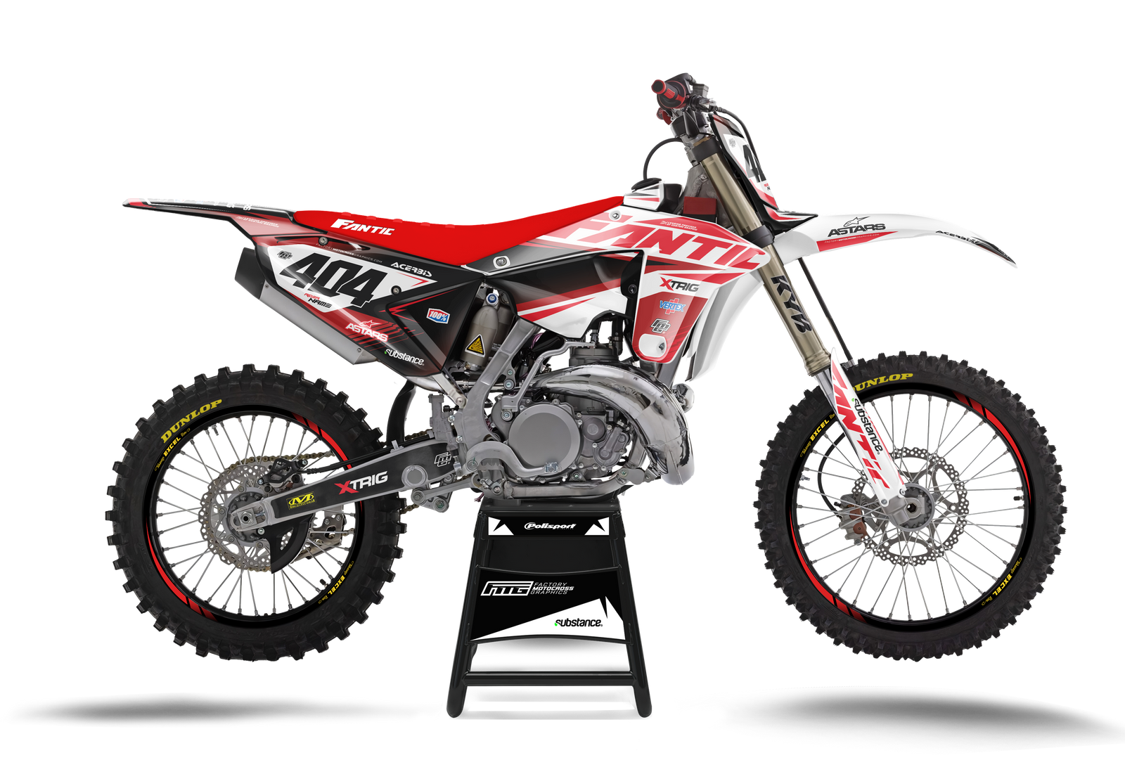 Kit graphique Fantic Cyber Red Factory