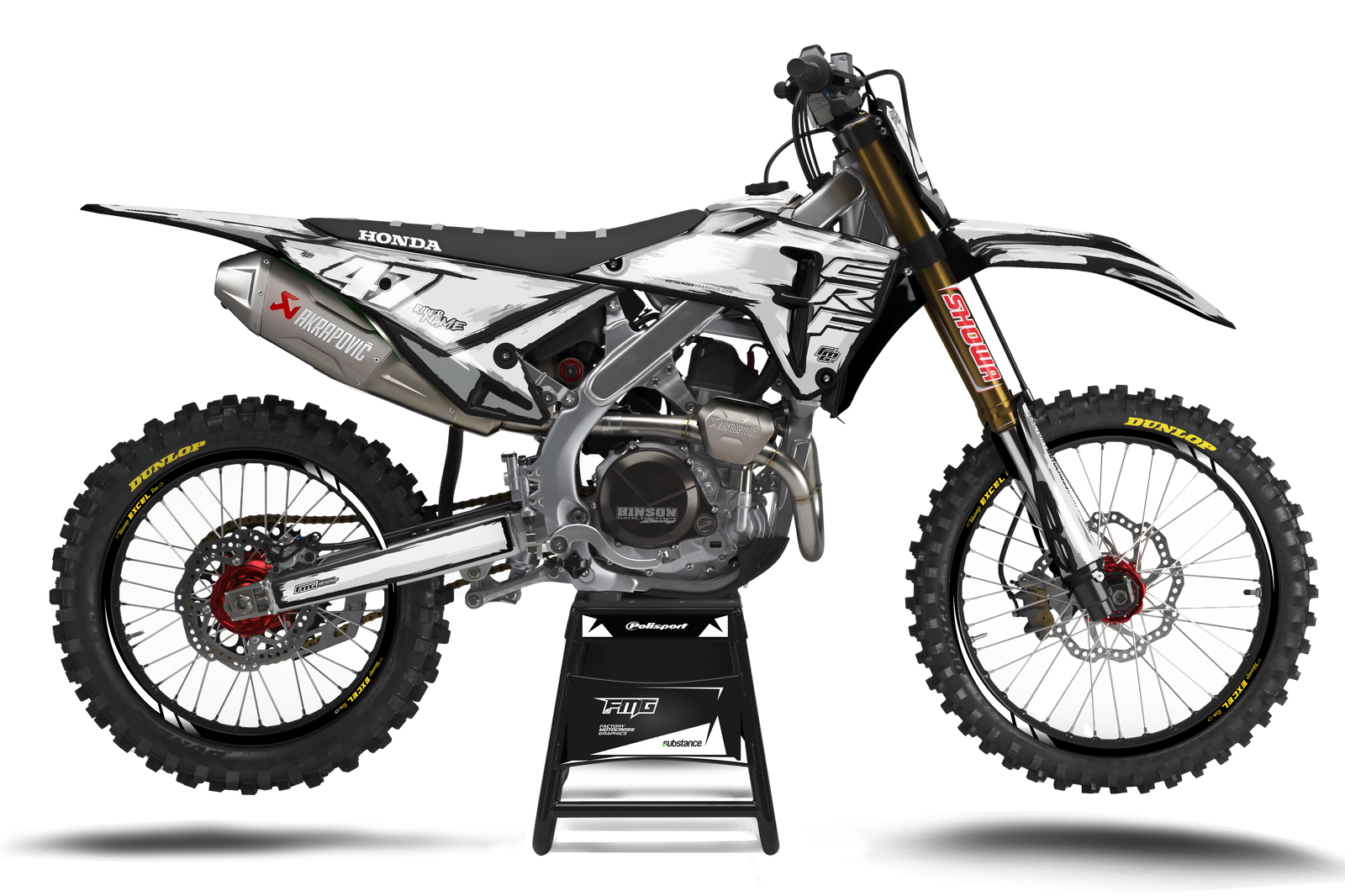 KIT GRAPHIQUE NOIR ET BLANC Honda 2025 TOON.