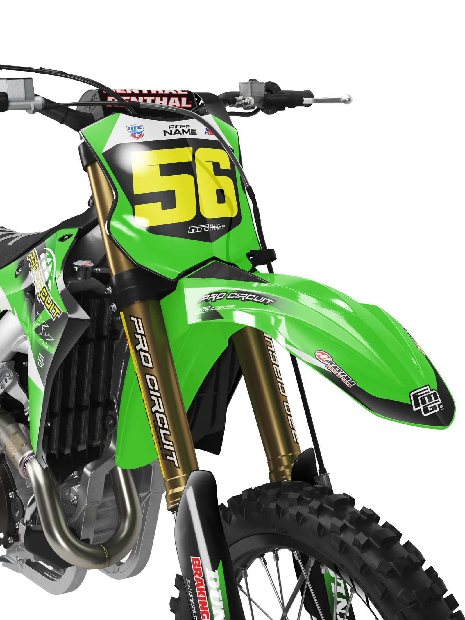 KAWASAKI ProCircuit Green Team GRAPHICS KIT