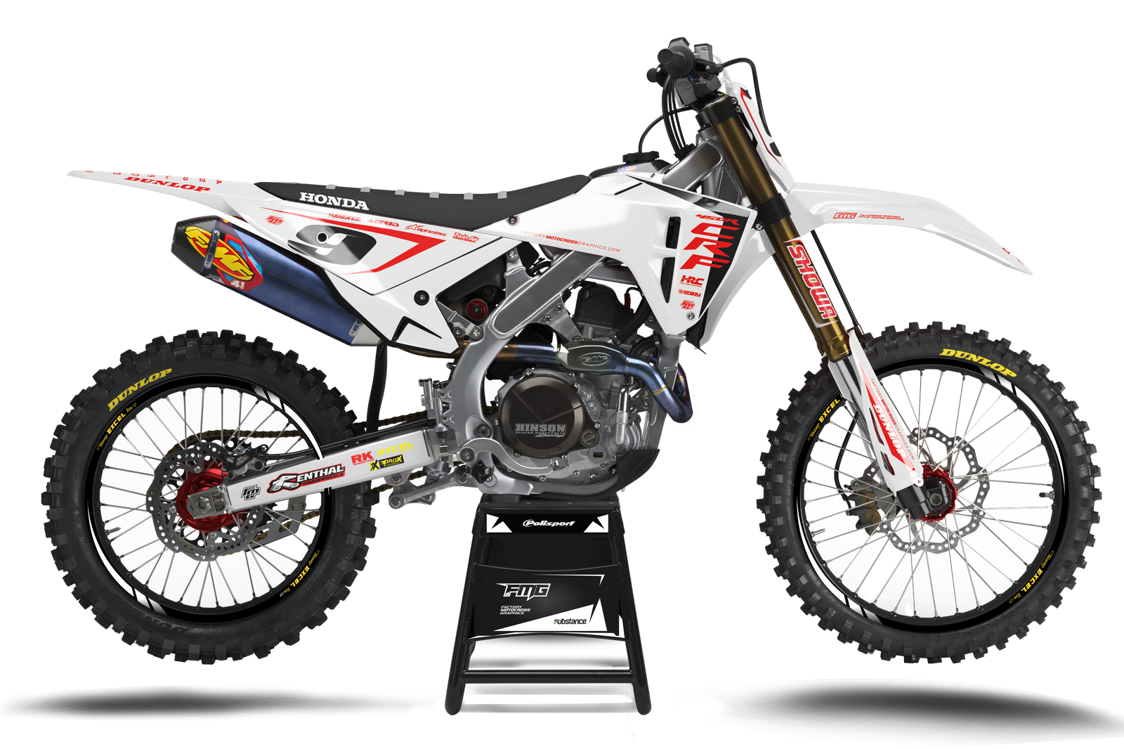 Honda Anniversary white Factory EDITION GRAPHICS KIT