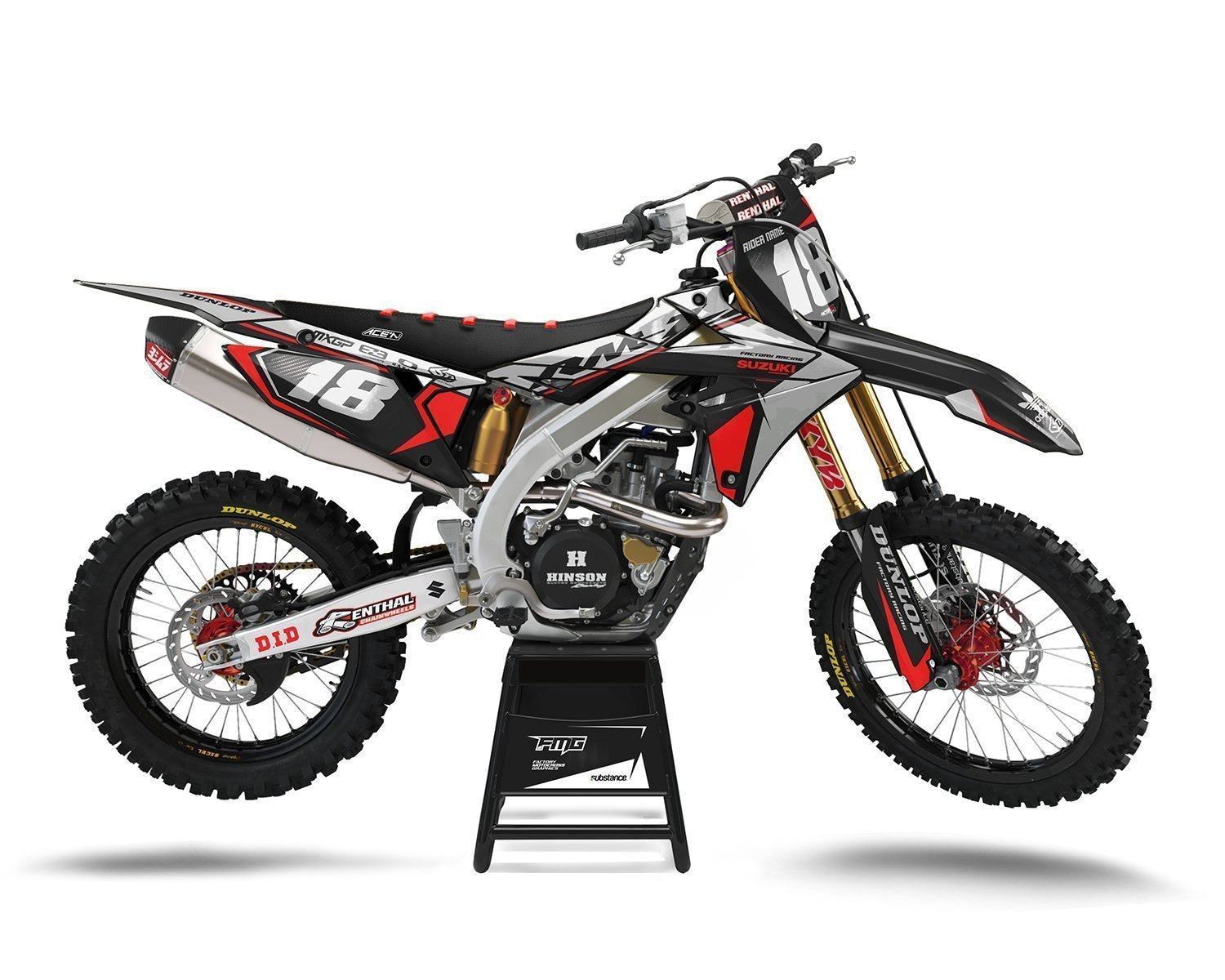 Grey Suzuki Custom MX Decals