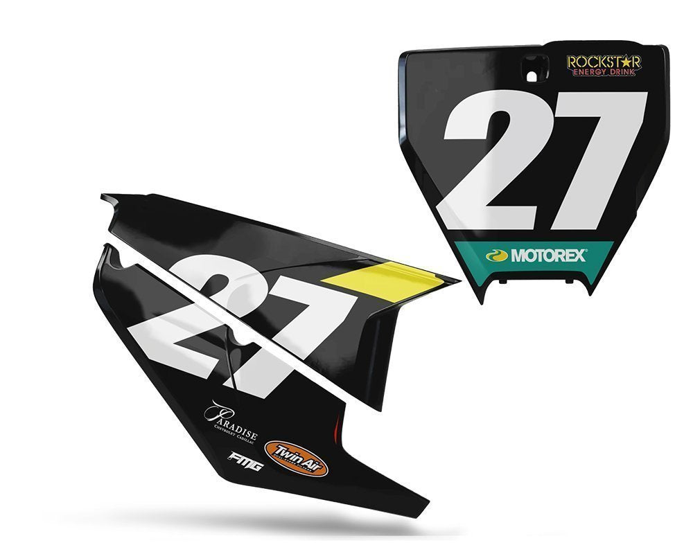 Black Husqvarna Motocross Number Plates