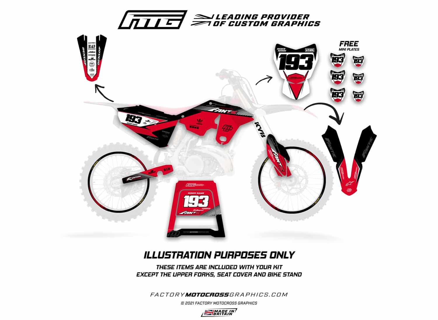 Kit graphique Fantic Ambition Red Factory