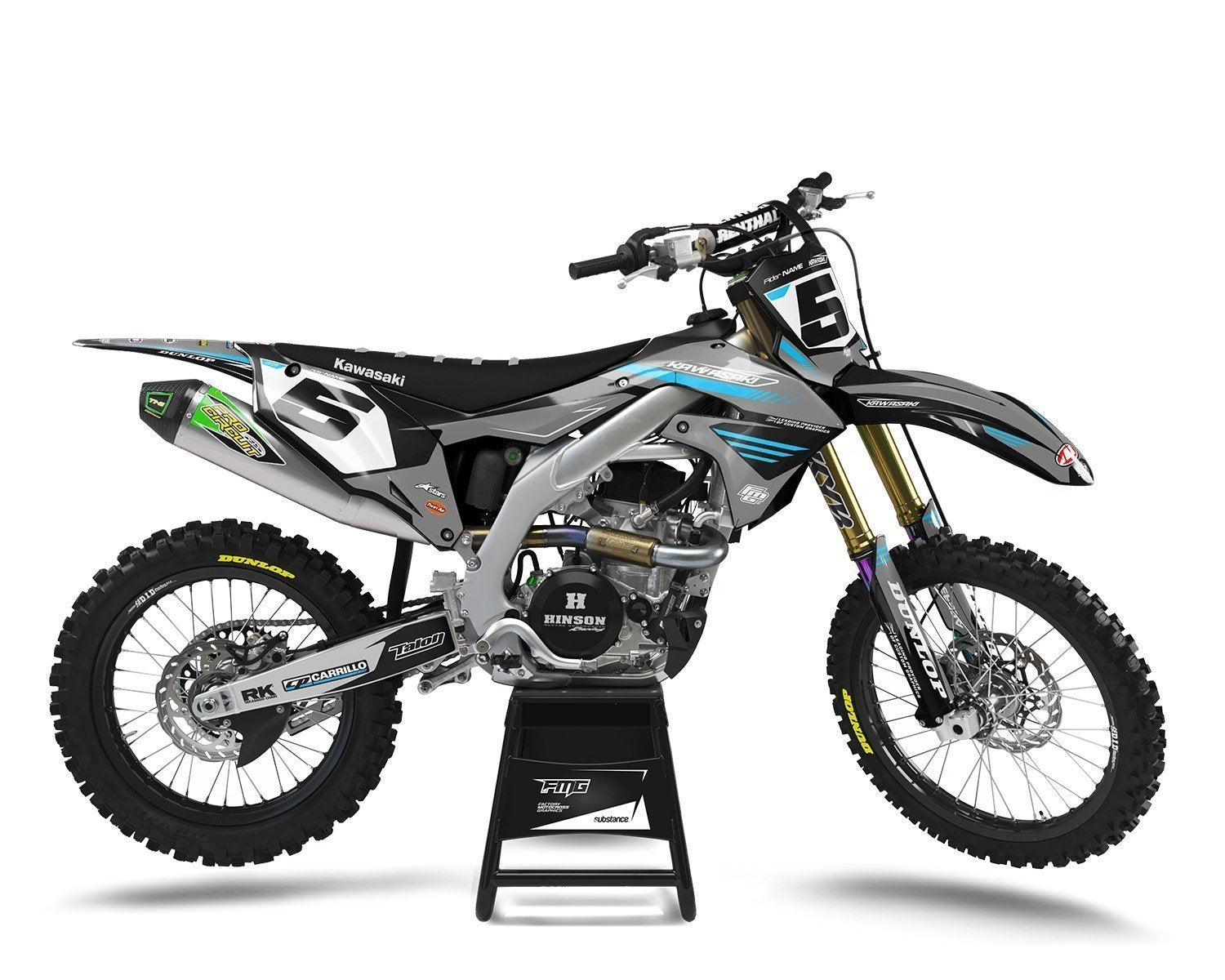 Kawasaki Grey Graphics Kit