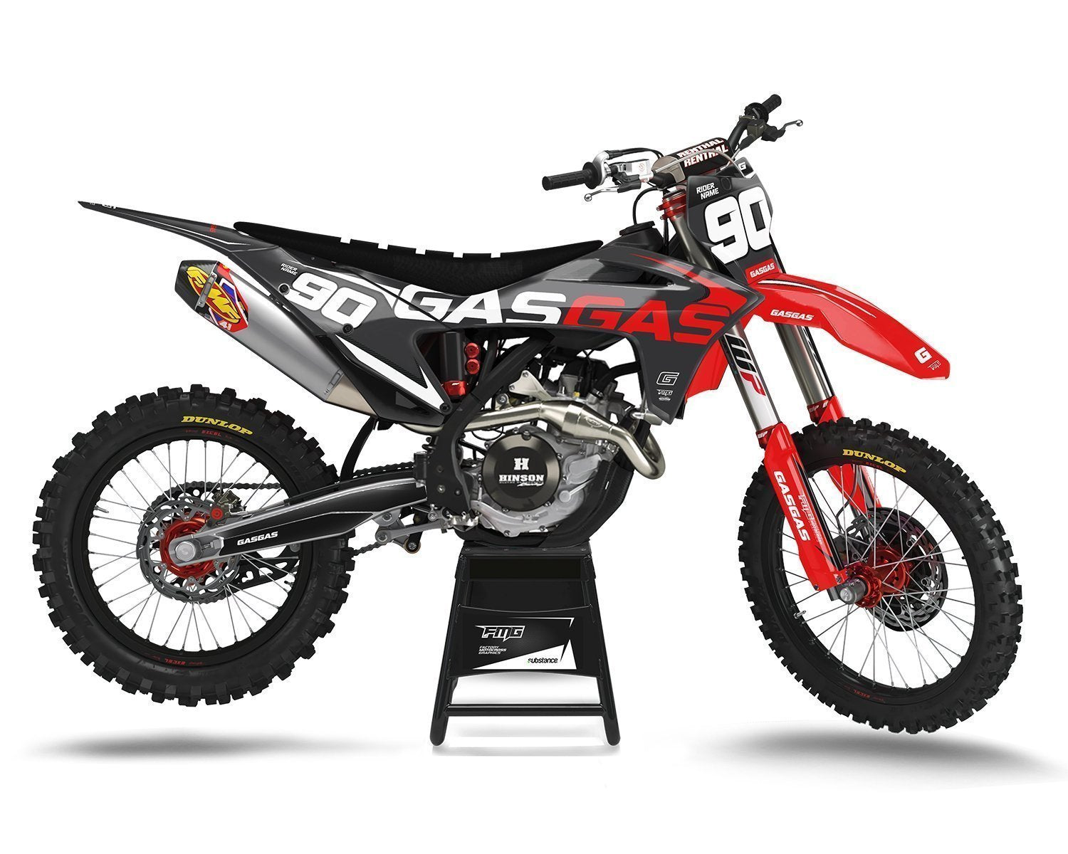 Grey GAS GAS Custom MX Graphics