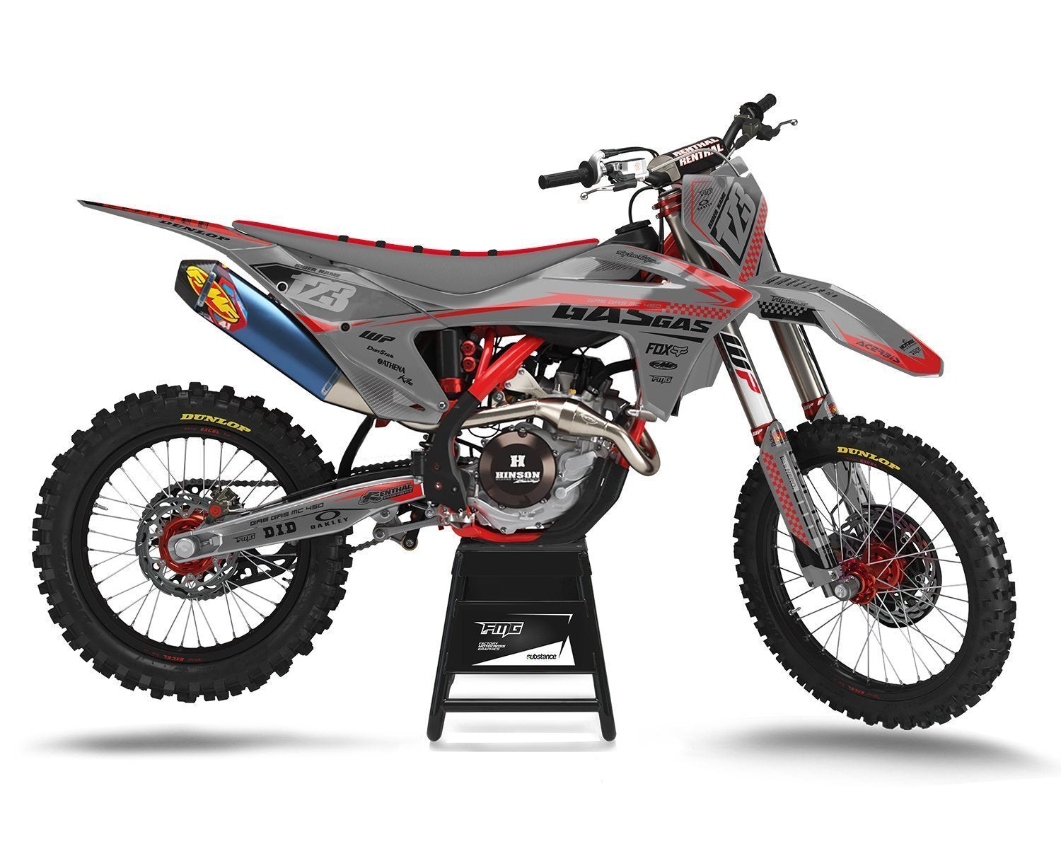 Grey GAS GAS Motocross Decal Kits