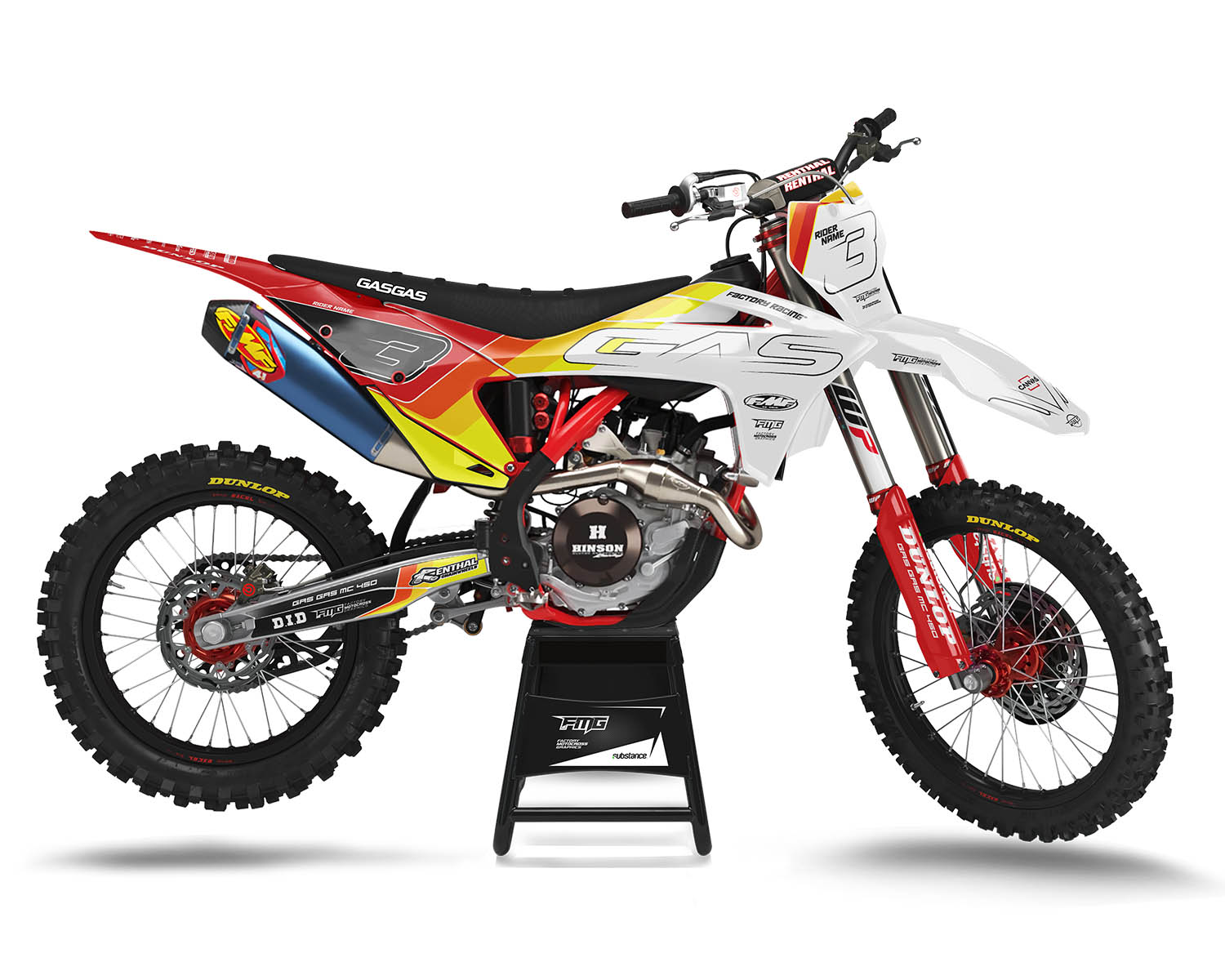 Motocross Enduro Gas Gas Graphics Kit