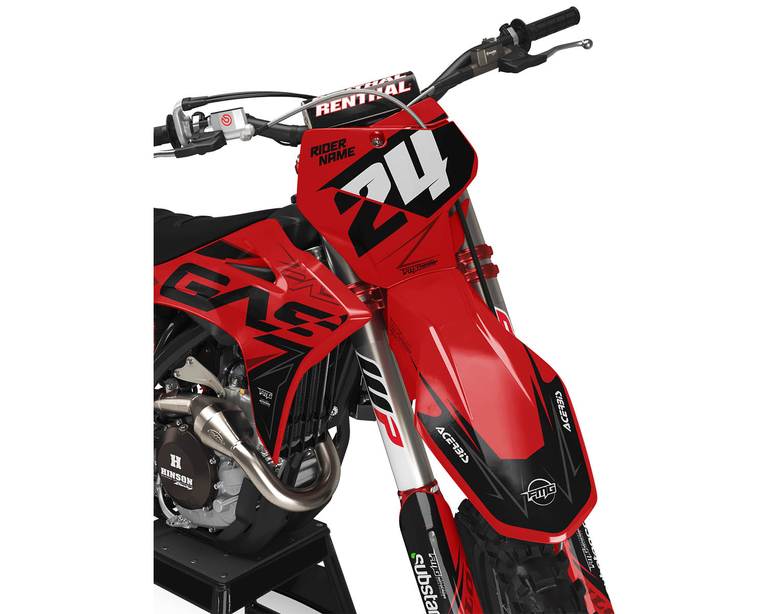 Gas Gas Red Ripper Graphics Kit