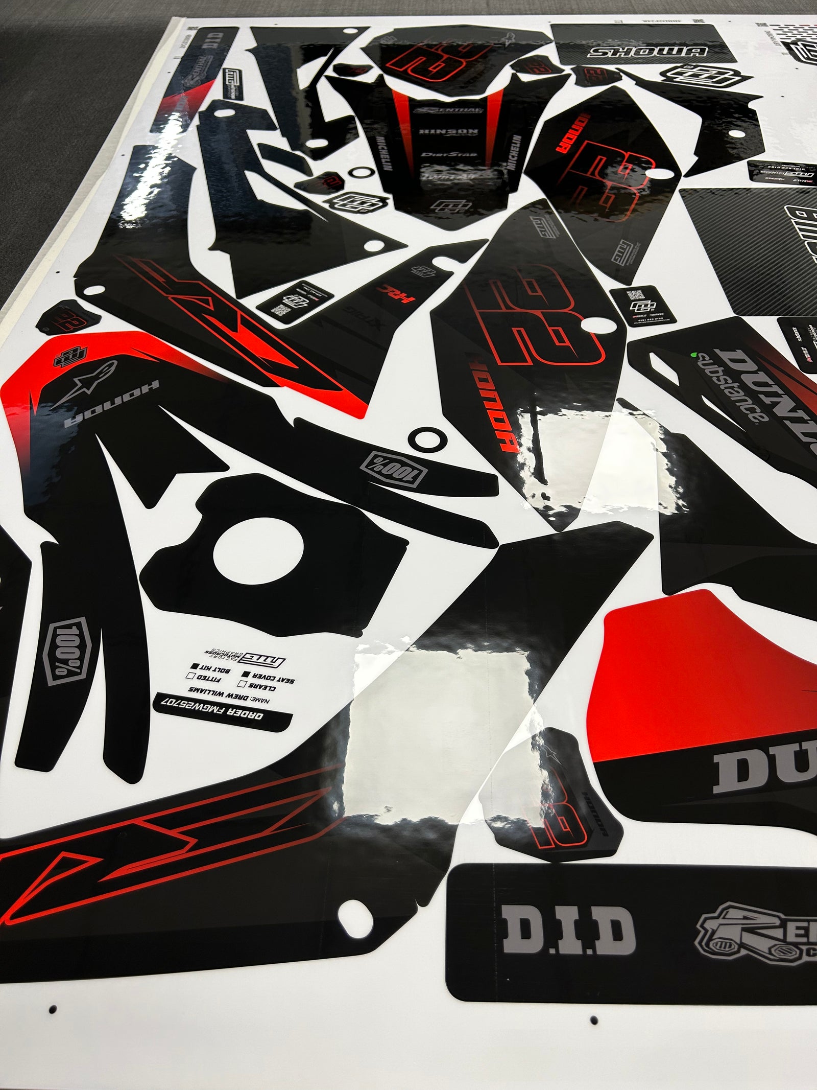 Honda CRF/CR Black Stealth Graphics Kit