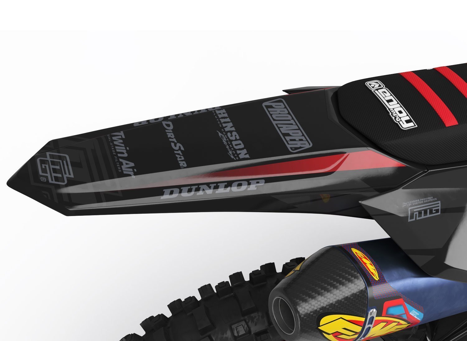 Honda CRF/CR Black Stealth Graphics Kit