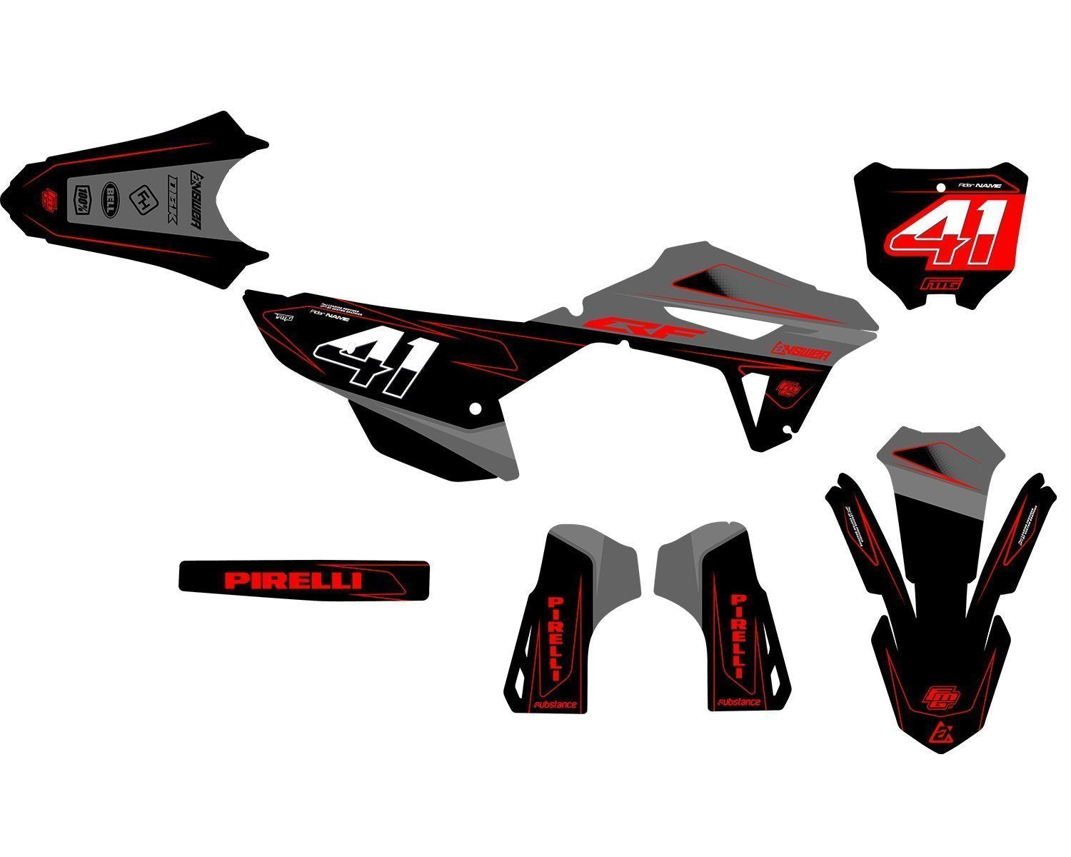 Kit graphique Honda Black Vader