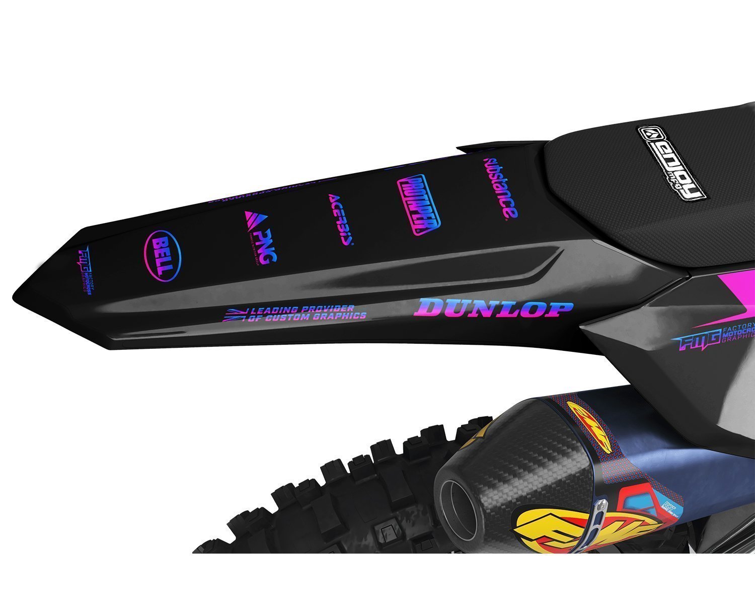 Honda CRF/CR Black Palm Graphics Kit