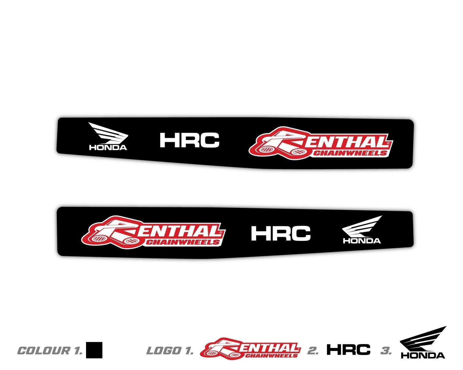 Custom Honda Black Swing Arm Decals