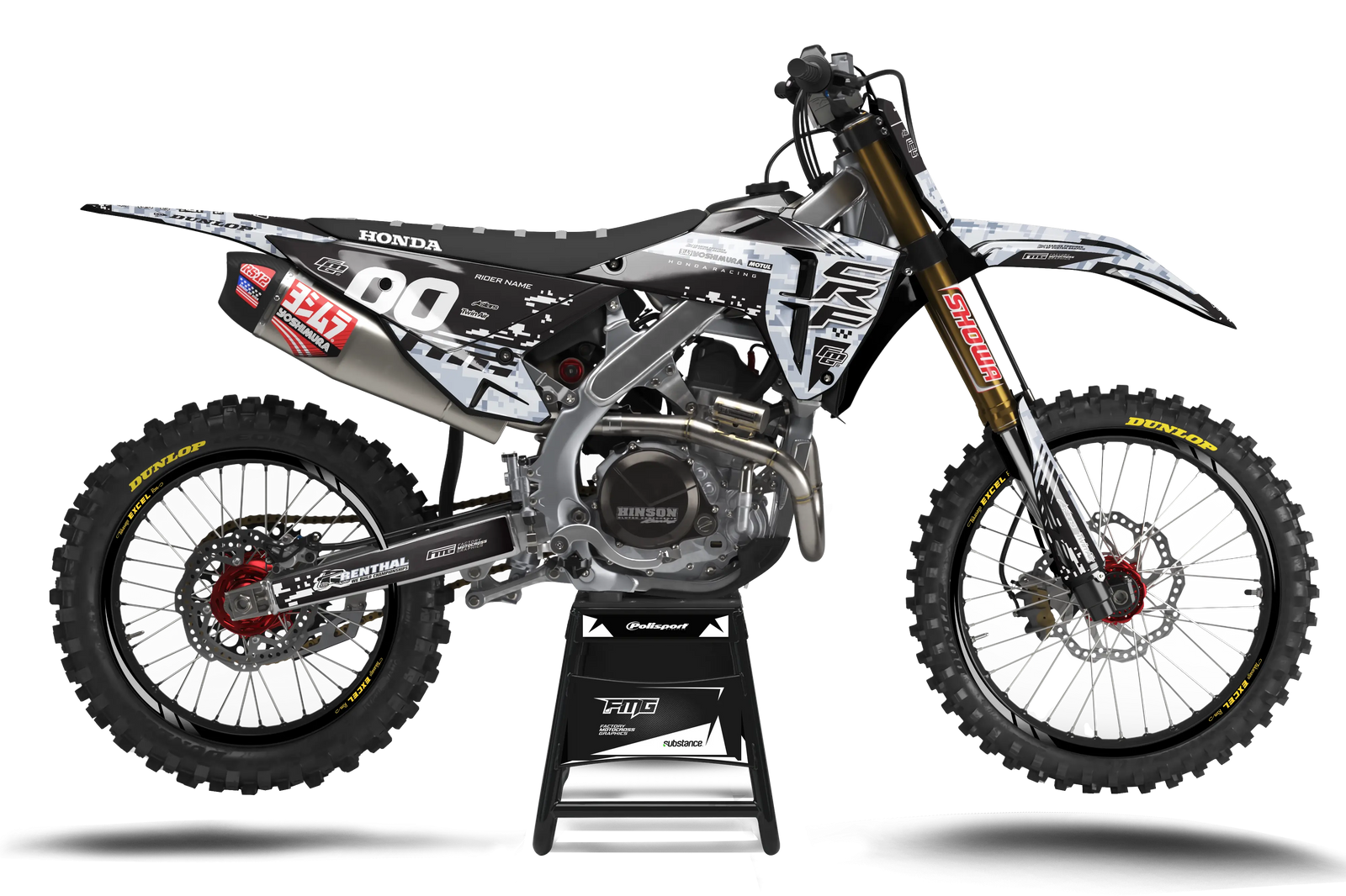 Honda CRF / CR digitale camouflage-graphicsset.