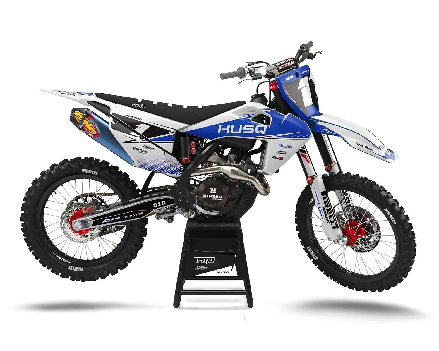 Blue Husky Decal Stickers