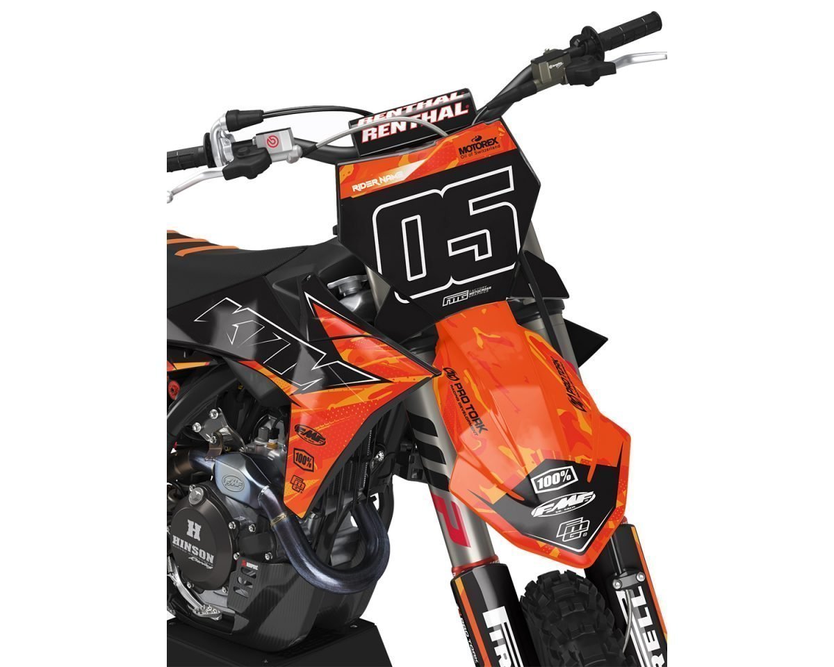 Kit graphique Comet Orange compatible avec KTM SX / SXF