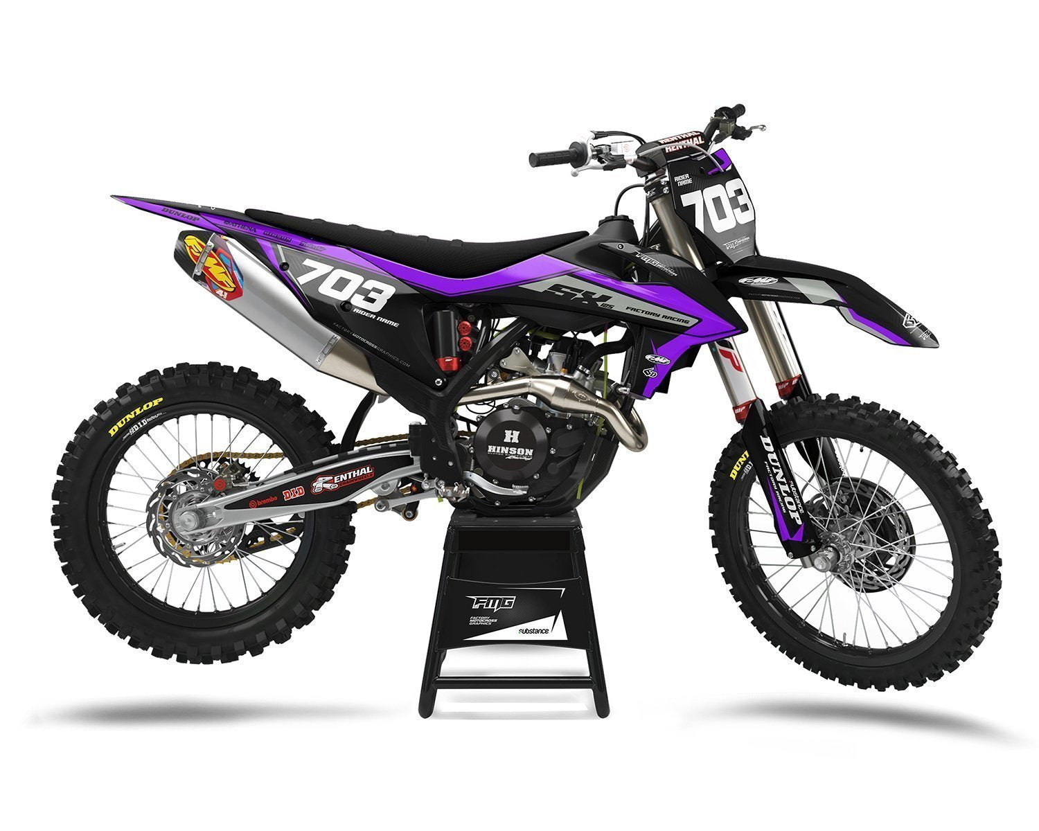 Fits KTM Purple Motocross Decals
