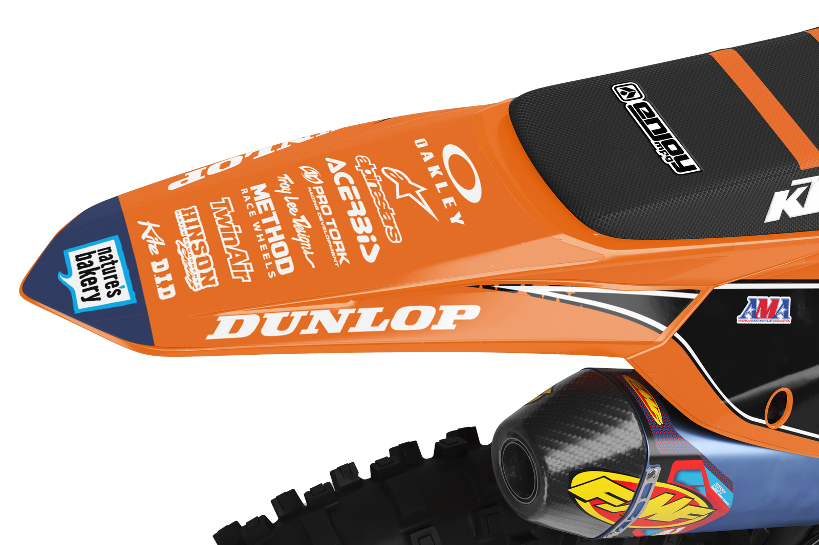 Past op de KTM GoPro Orange Factory Graphics Kit