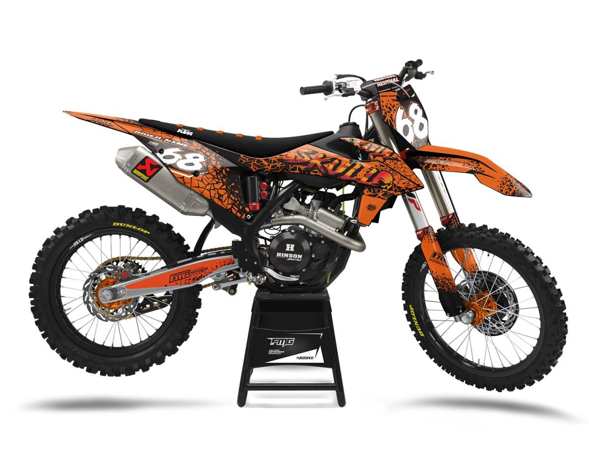 Fits KTM Spooky Orange Graphics Kit