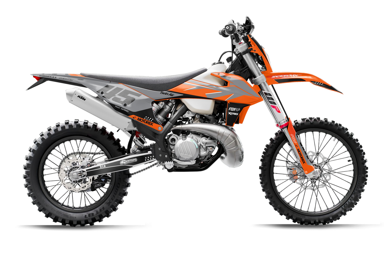 Past op de KTM Volta Grey Enduro Graphics Kit