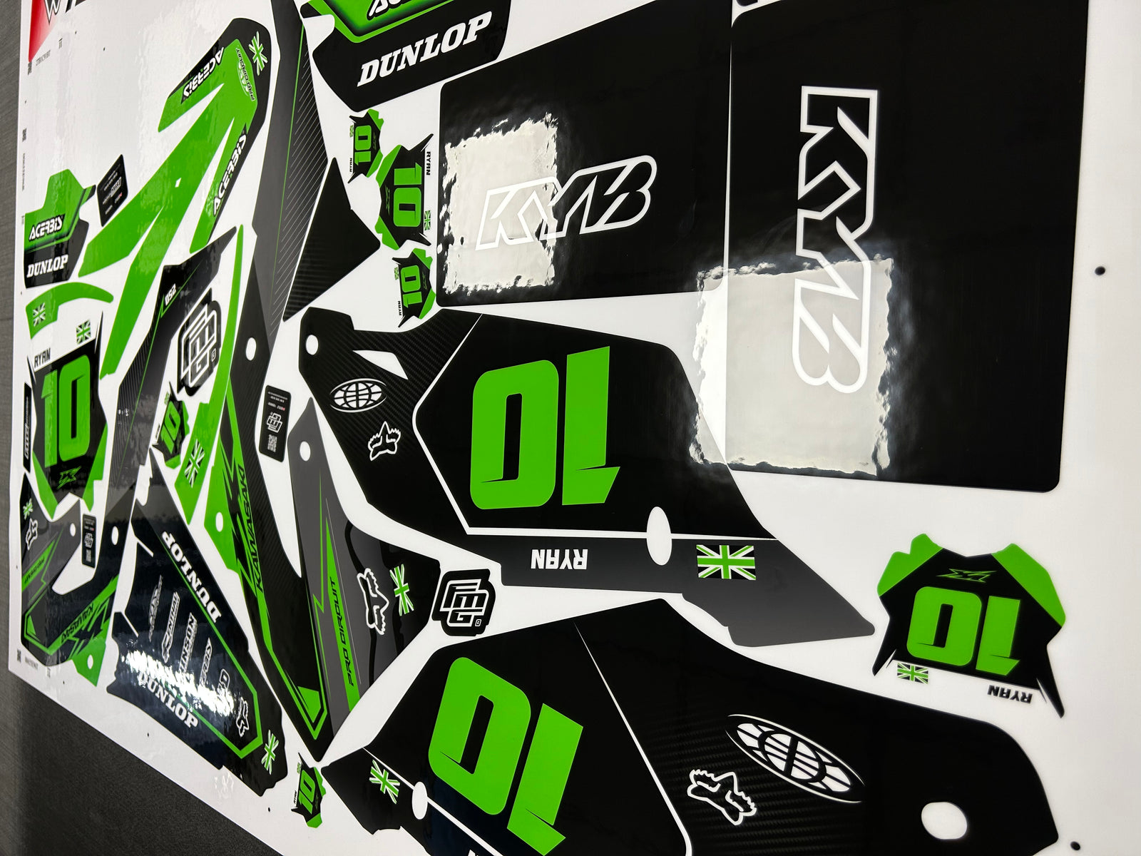 Kawasaki Carbon Green Graphics Kit