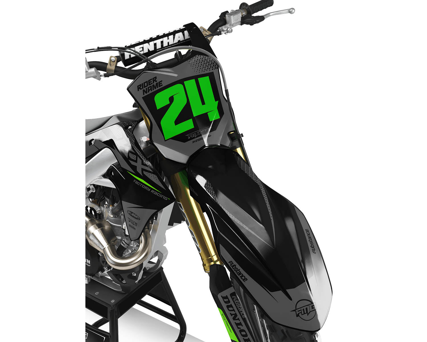 Kawasaki Grey Syndicate Graphics Kit