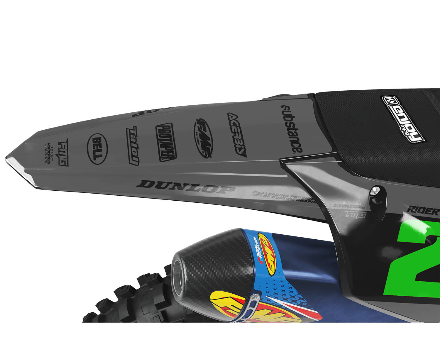 Kawasaki Grey Syndicate Graphics Kit