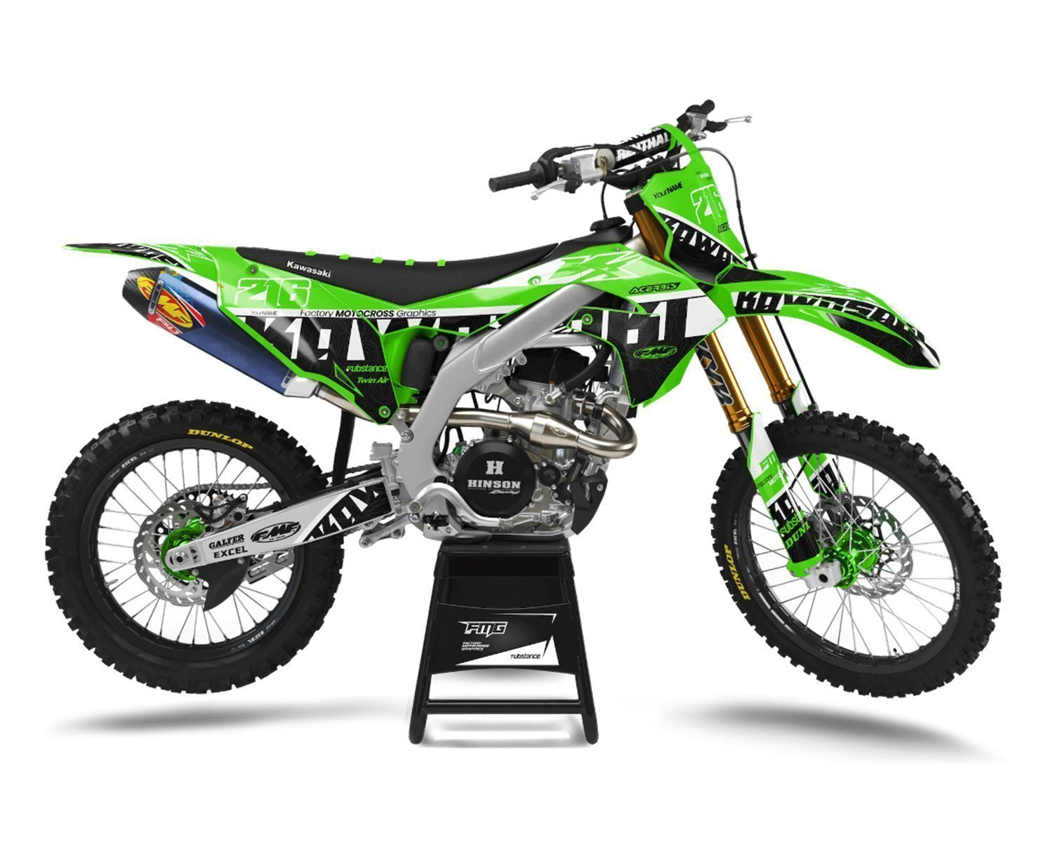 Custom Designed Kawasaki Graphics