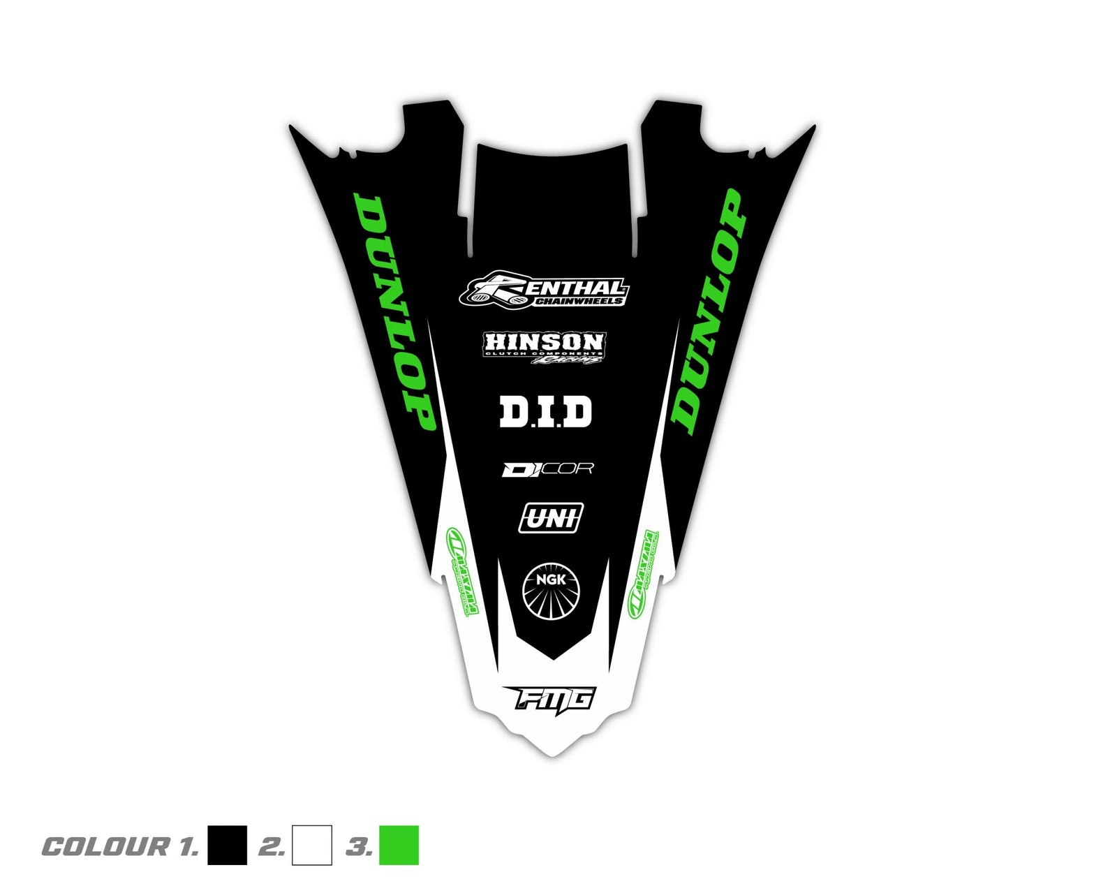Kawasaki Motocross Rear Fender Decals