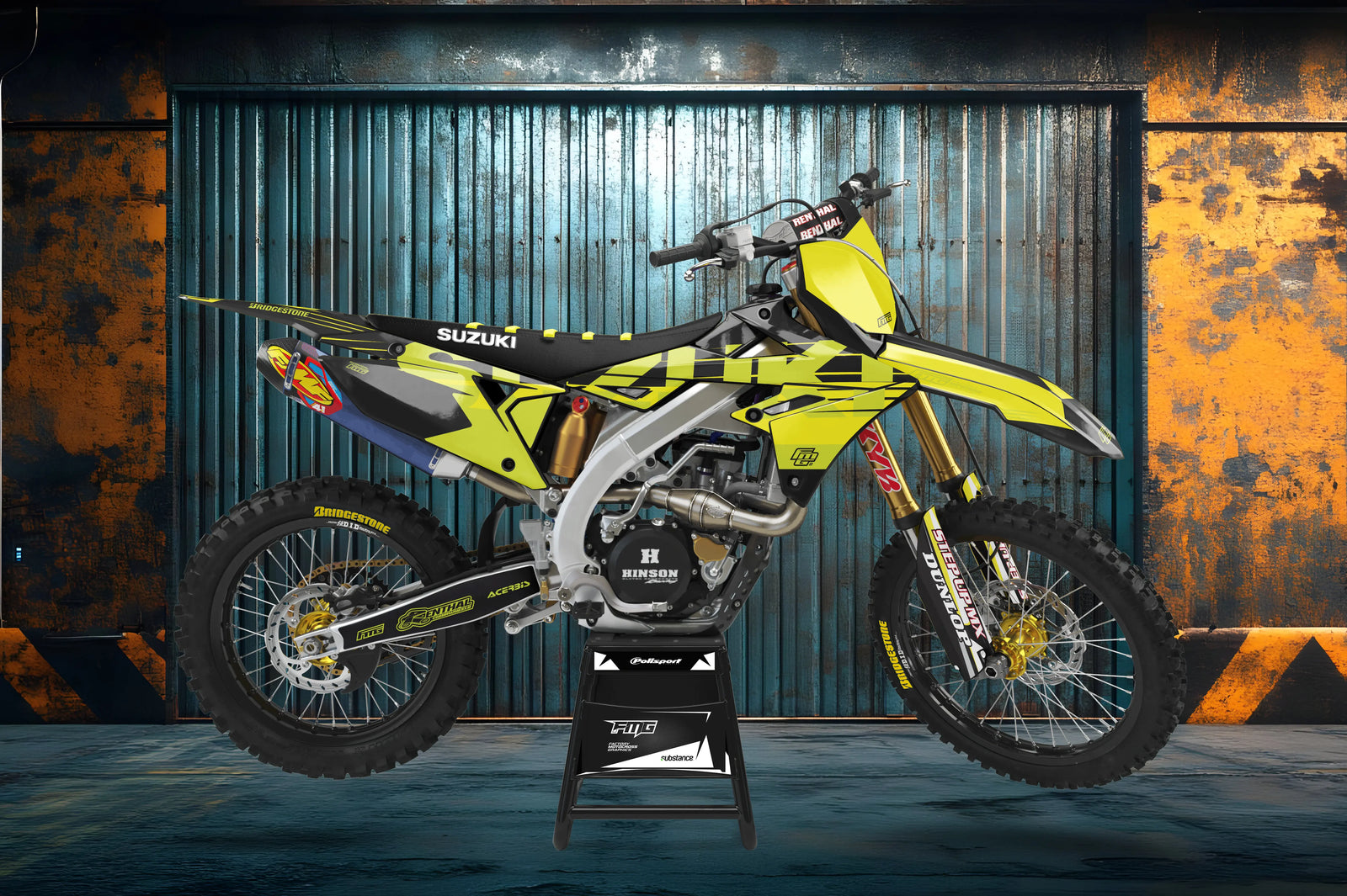 Suzuki Fluorescent FMG Graphics Kit