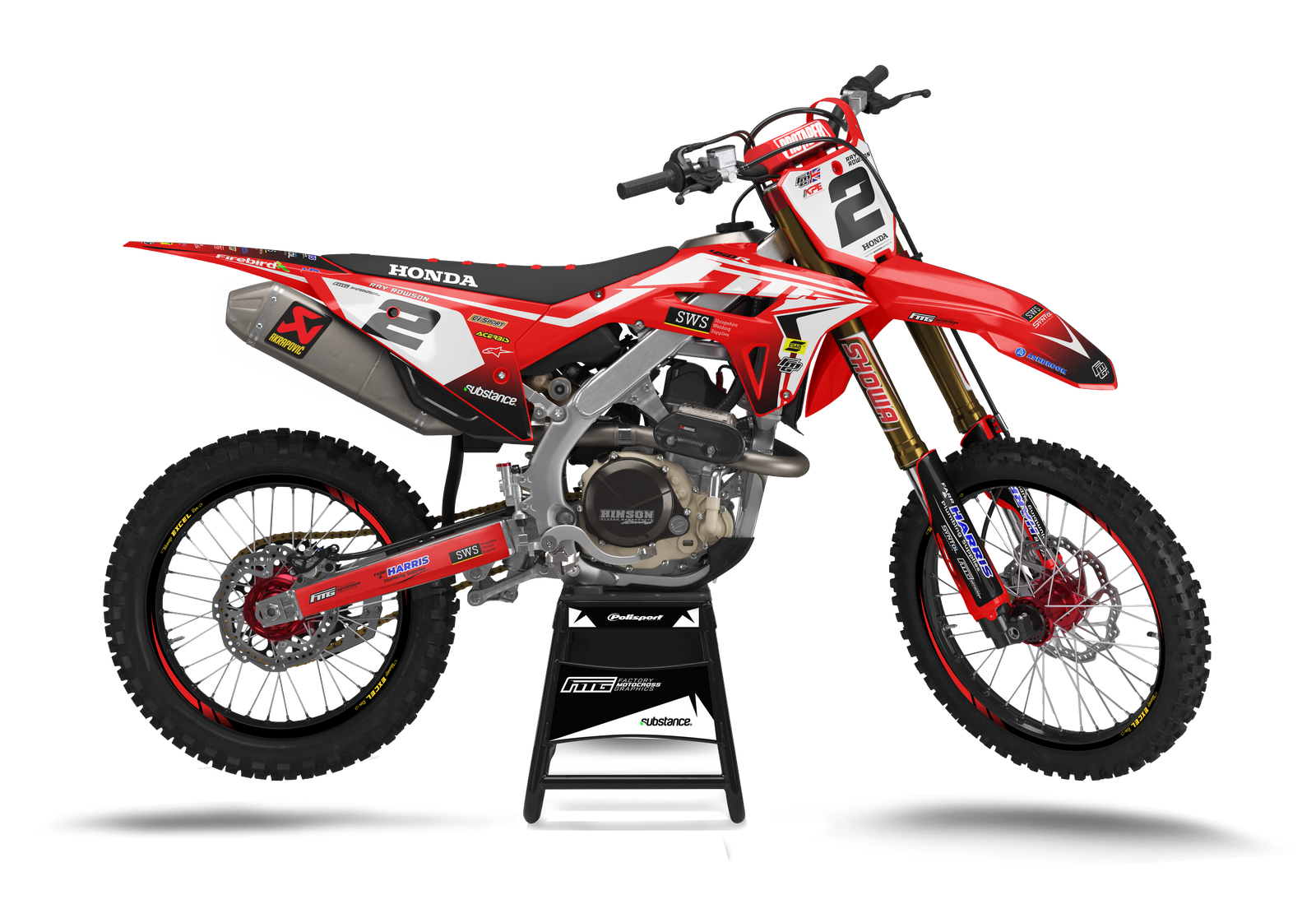 Honda CRF/CR Hybrid Rode Fabrieksgraphicsset