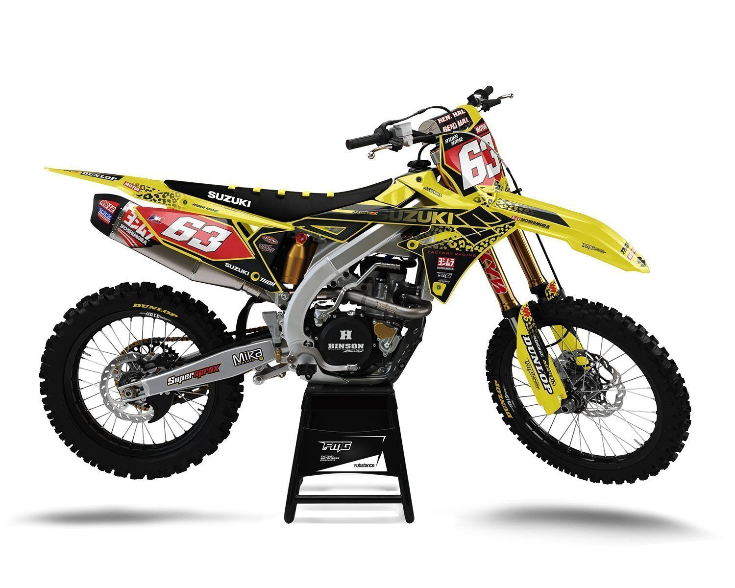 Suzuki RMZ RM Leopard Decal Kit