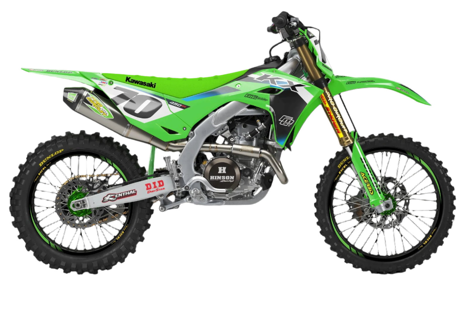 Kawasaki factory Prado replica graphics Kit