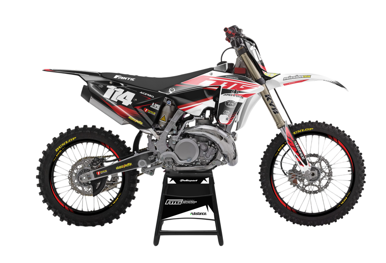 Fantic XX / XE / XXF / XM / XMF Factory Motocross Graphic Team Graphics Kit