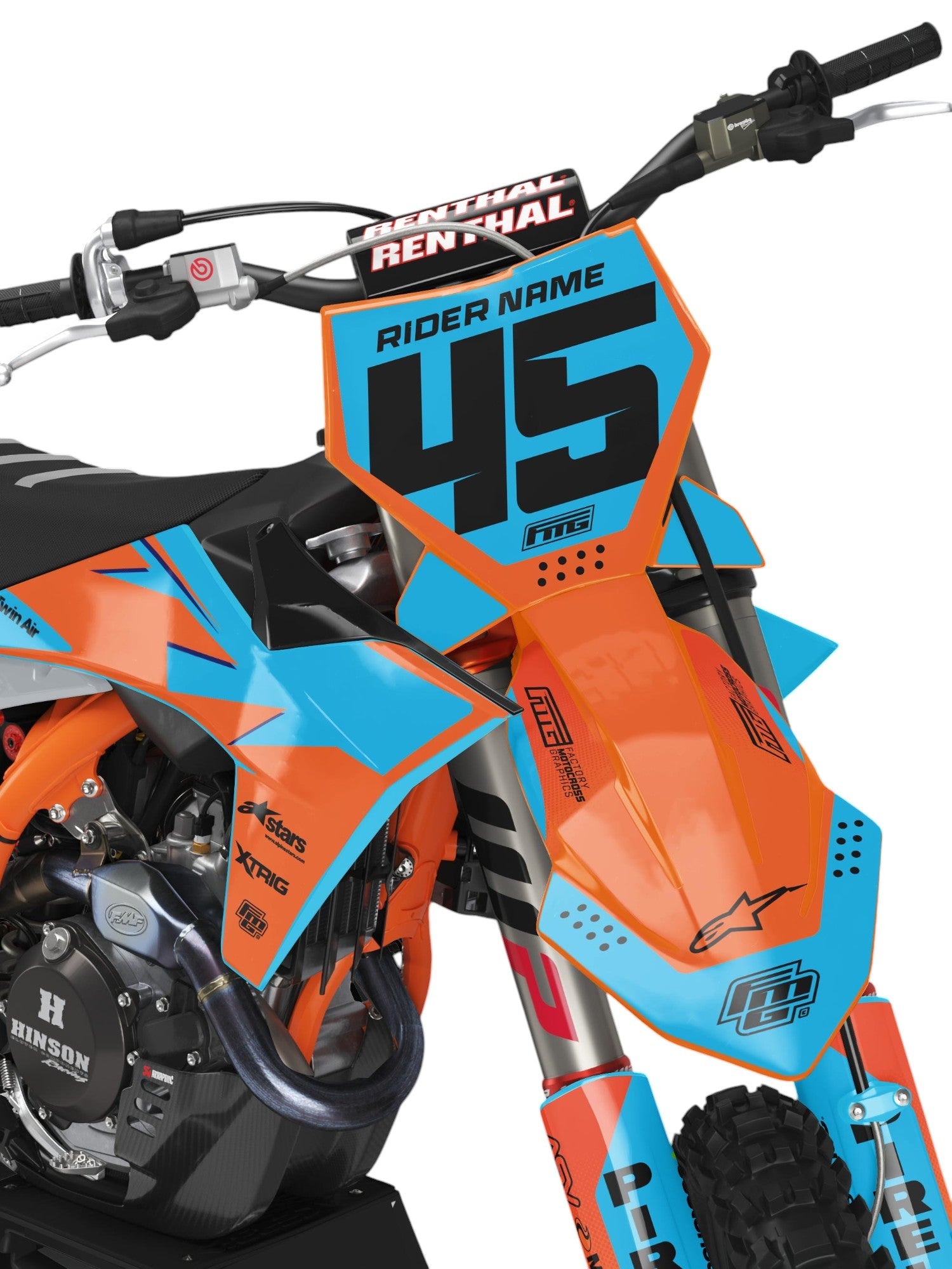 Fits KTM VOLTA BLUE & ORANGE GRAPHICS KIT