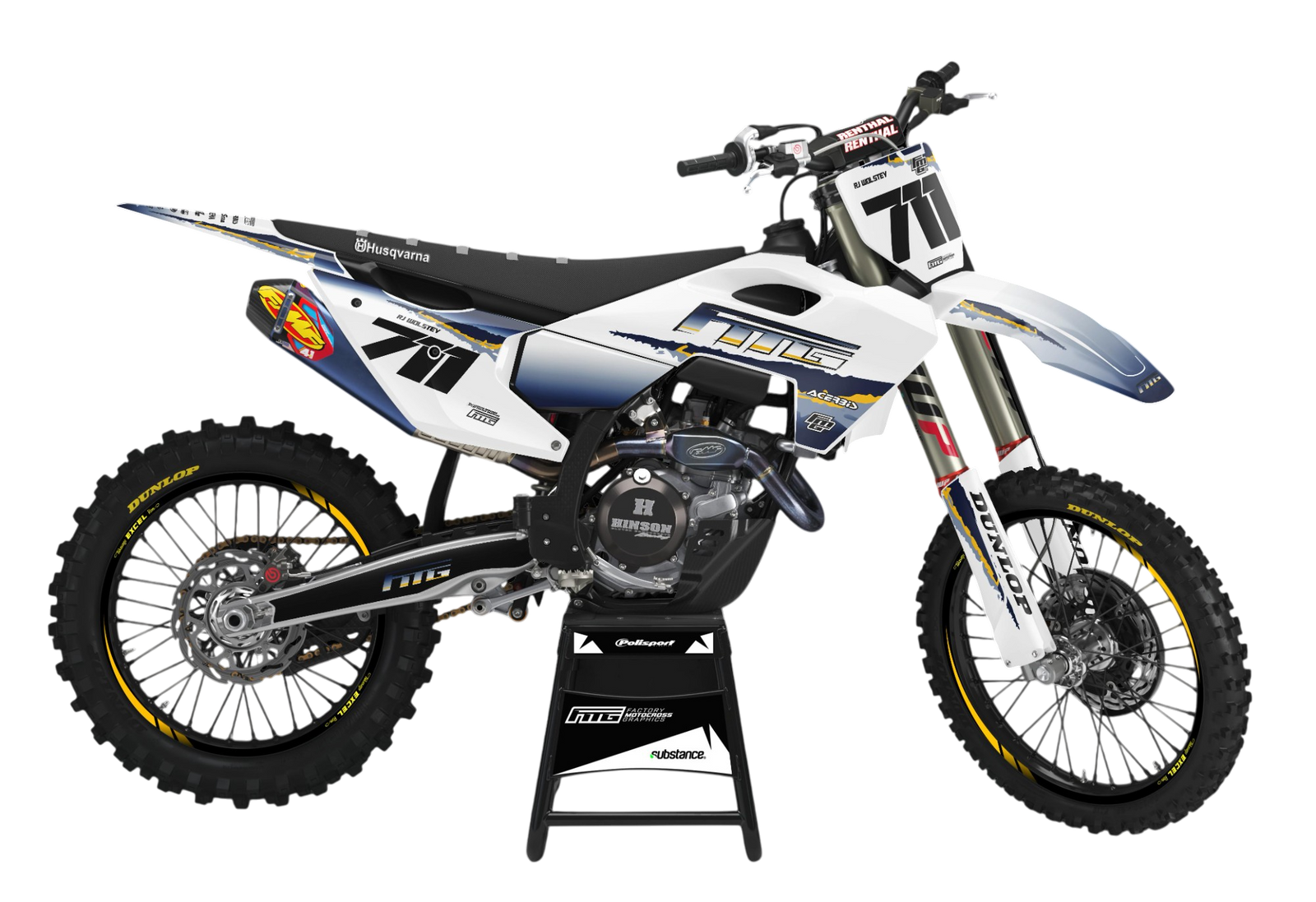 KIT DÉCO D'USINE HUSOVARNA FMG Team Acerbis Blanc