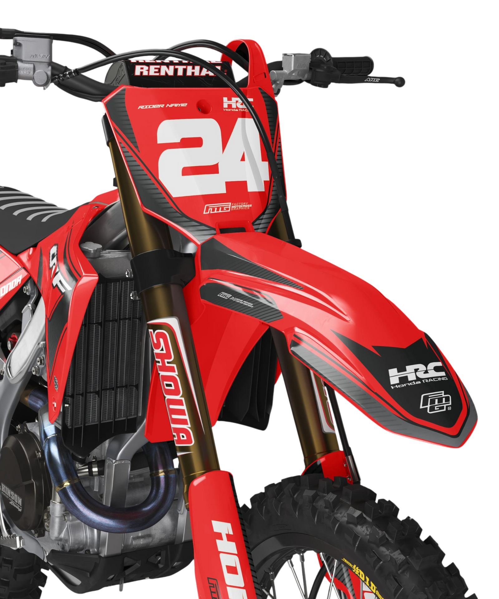 HONDA CRE/CR RED CARBON 2025 GRAFISCHE KIT.