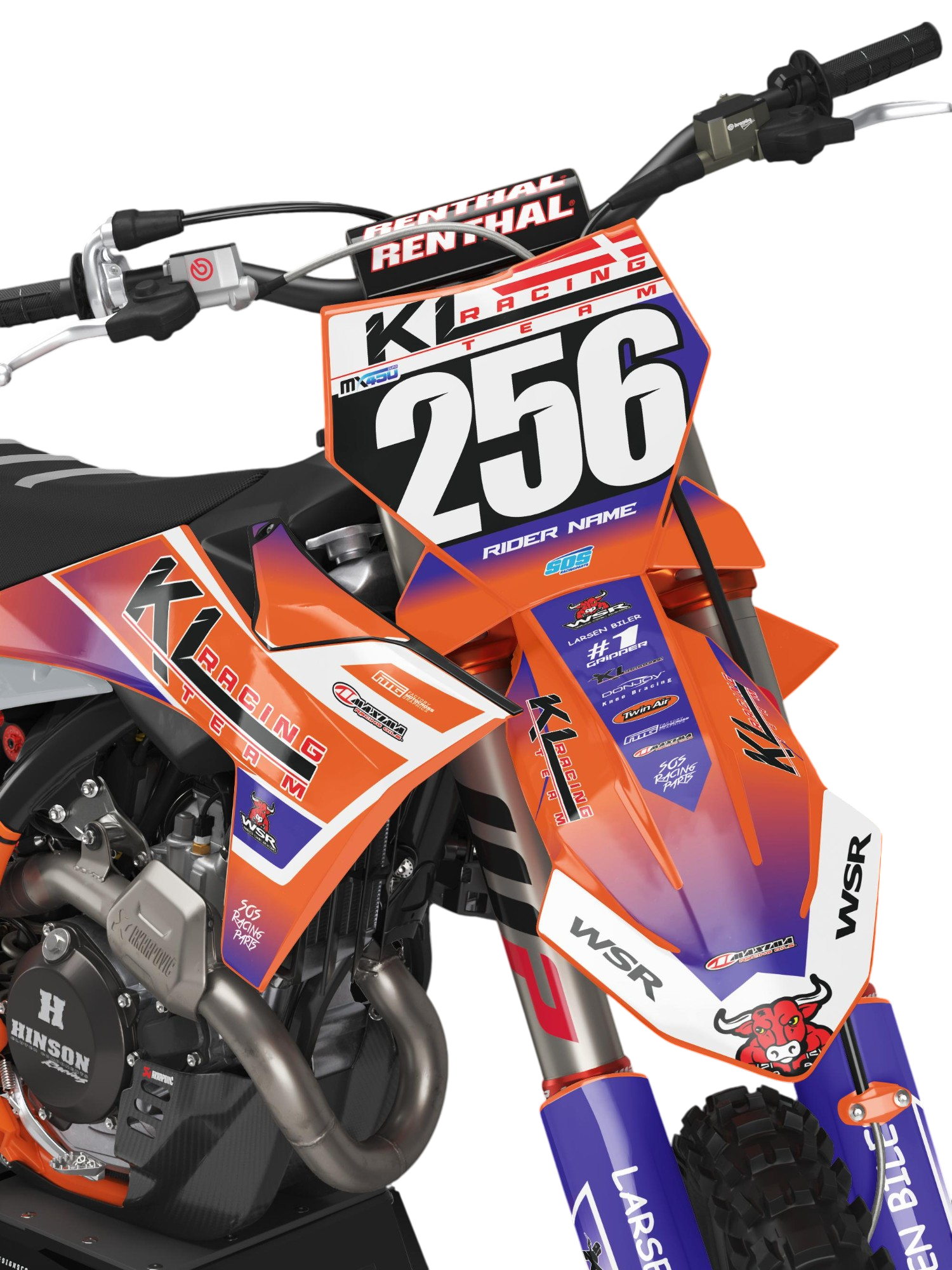 Convient aux graphiques MXGP KTM KL Racing Team 2025.