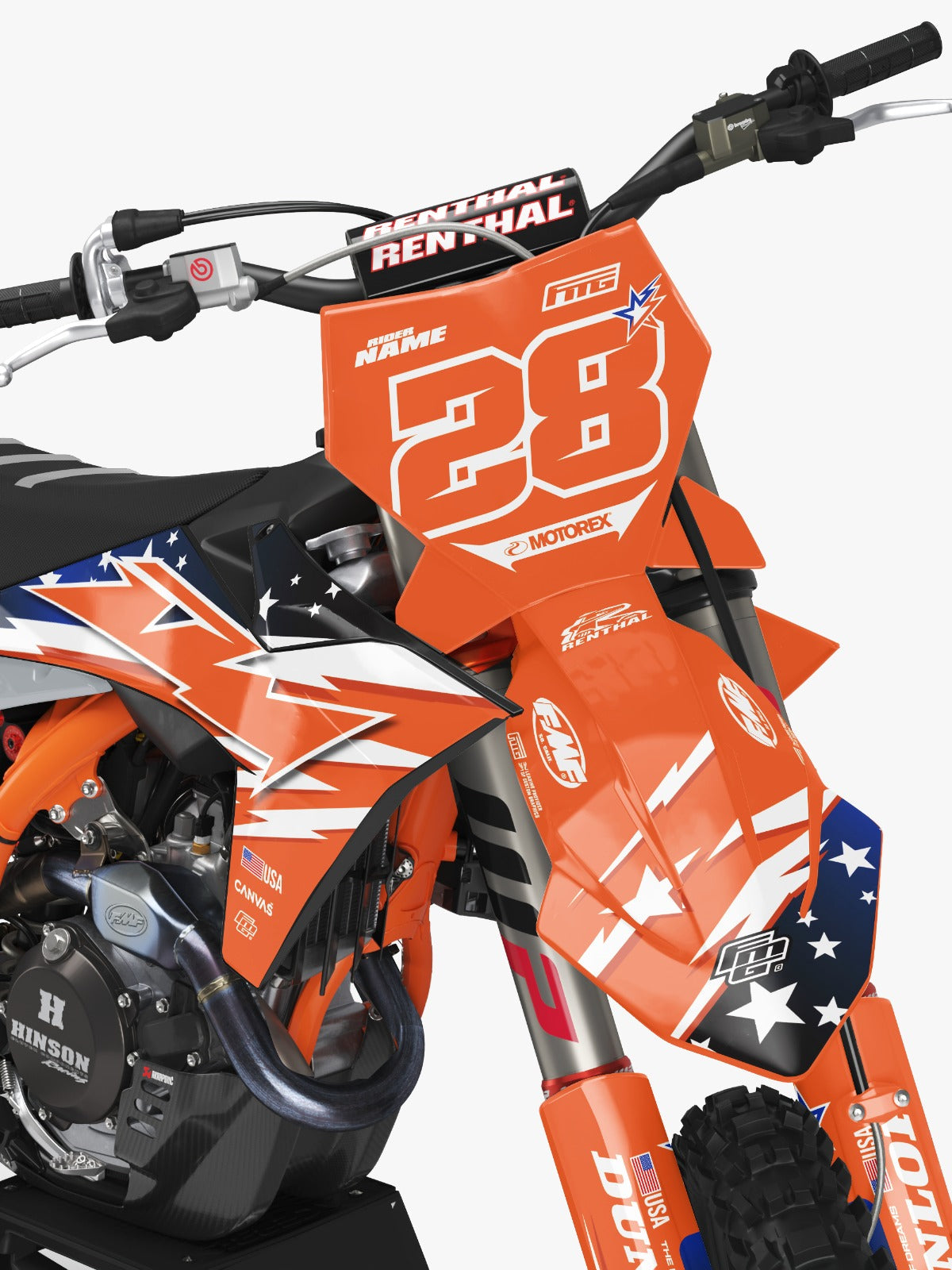 Geschikt voor KTM Stars & Stripes TEAM GRAPHICS KIT.