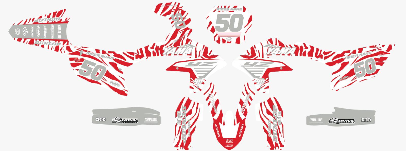 Yamaha Red Camo Graphics Kit