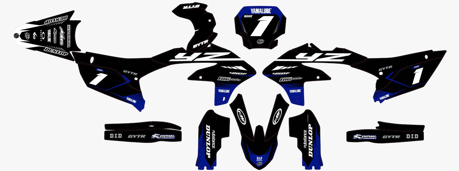 Yamaha Factory Black Graphics Kit