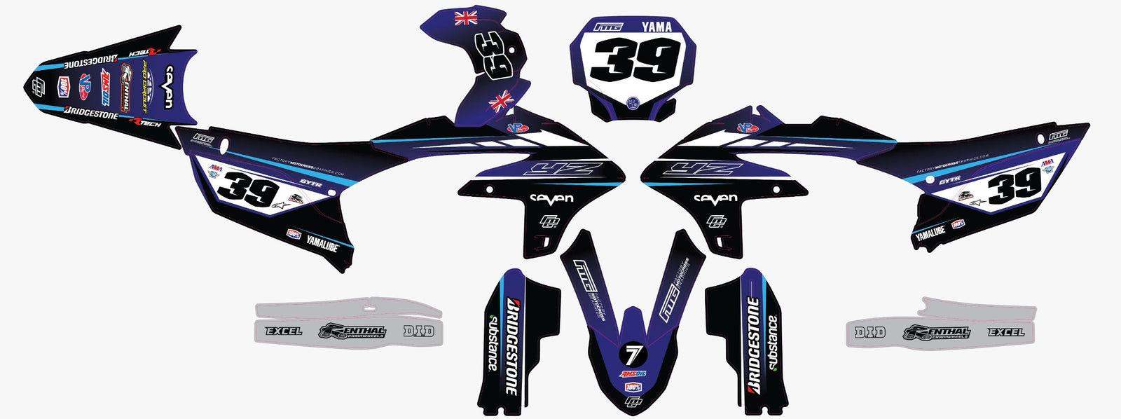 Kit graphique Yamaha VP gris