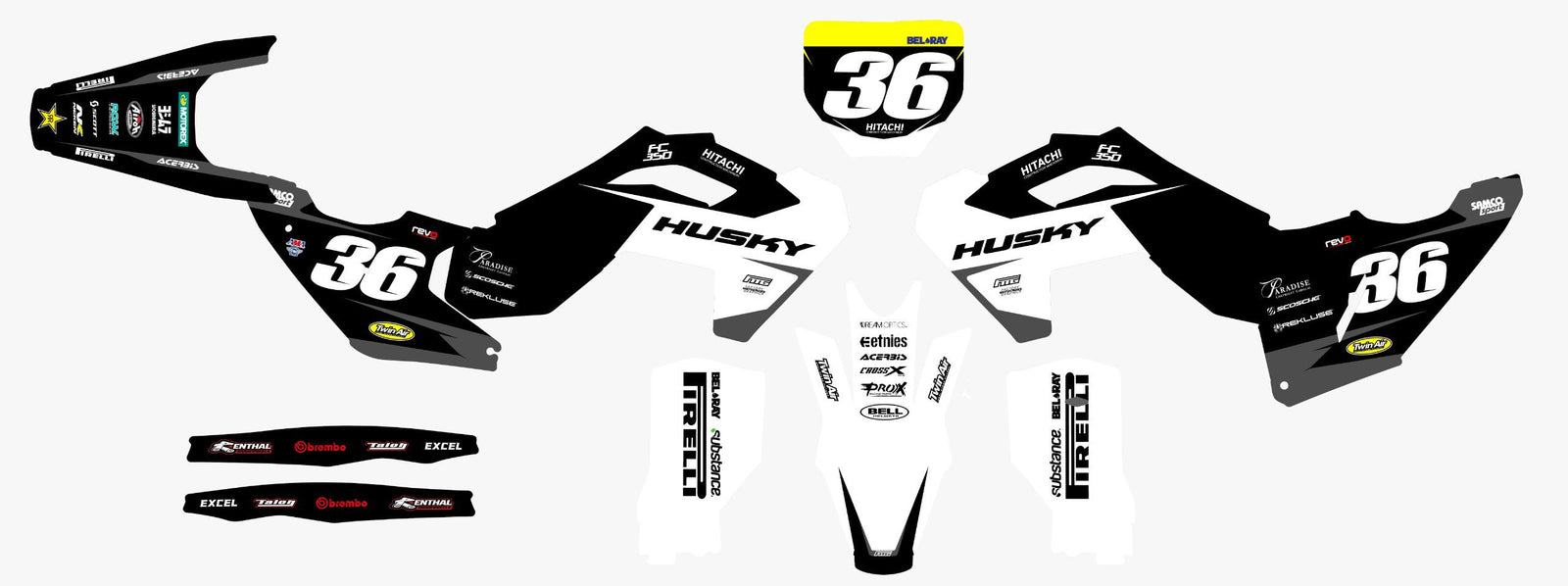 Kit graphique Husqvarna Husky noir